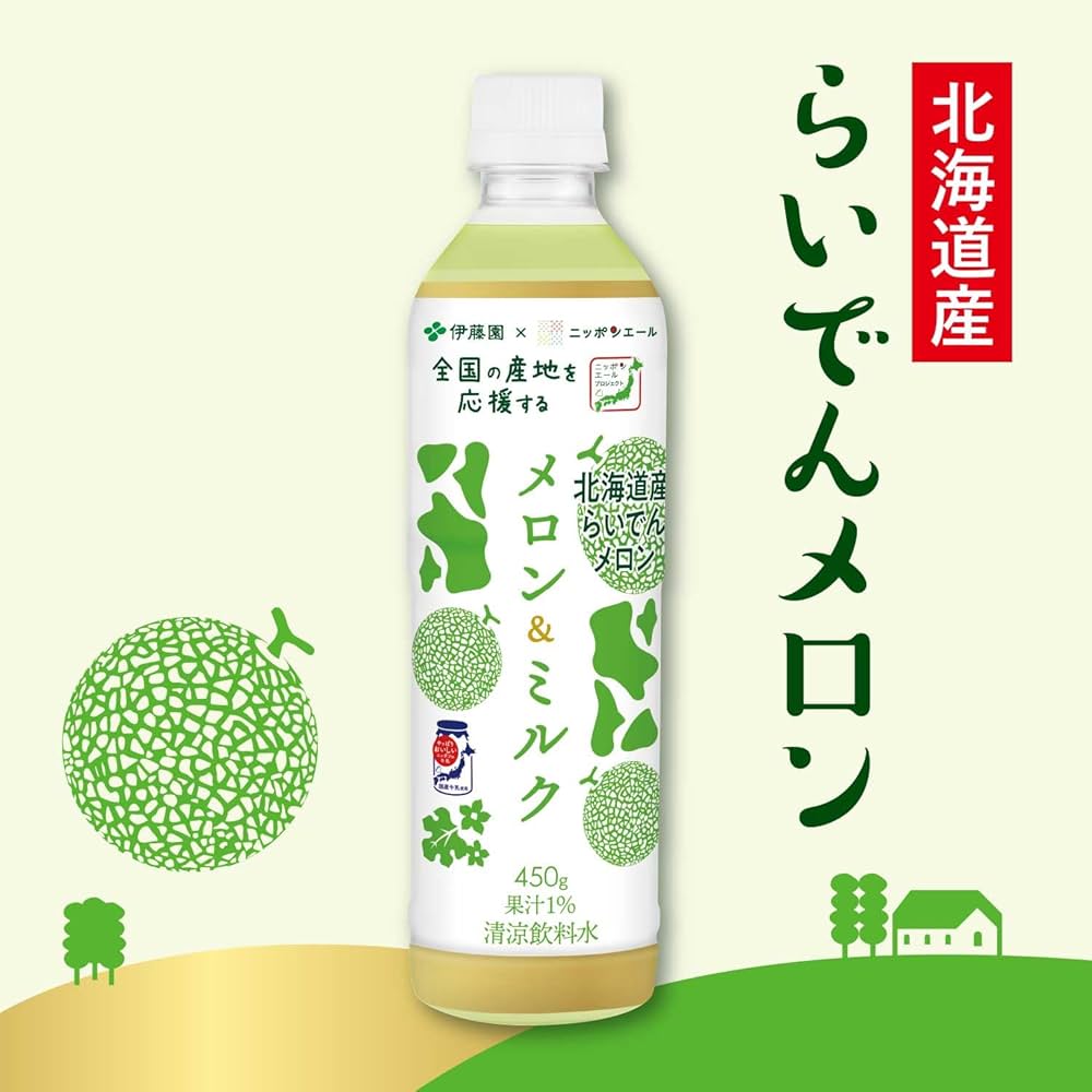 Amazon.co.jp: 伊藤園 北海道産メロン&ミルク 450g×24本